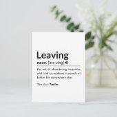 Carte Postale Collègue qui part Mugfunny (Debout devant)