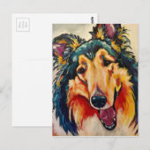 CARTE POSTALE COLLIE 3 (Devant / Derrière)