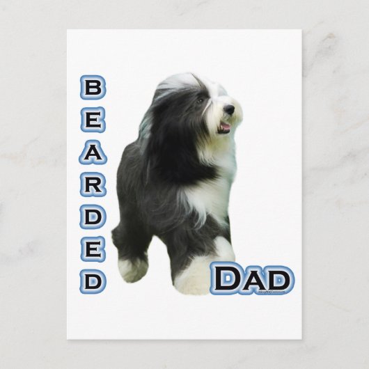 Carte Postale Collie barrée Papa 4 (Devant)