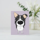 Carte postale Collie Bordure (Debout devant)