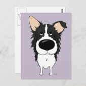 Carte postale Collie Bordure (Devant / Derrière)