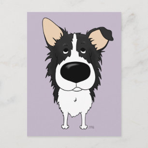 Carte postale Collie Bordure