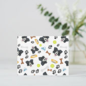 Carte Postale Collie frontalier de chien souriant (Debout devant)