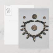 Carte Postale Collier, boucles d'oreilles, broche et pendentif, (Devant / Derrière)