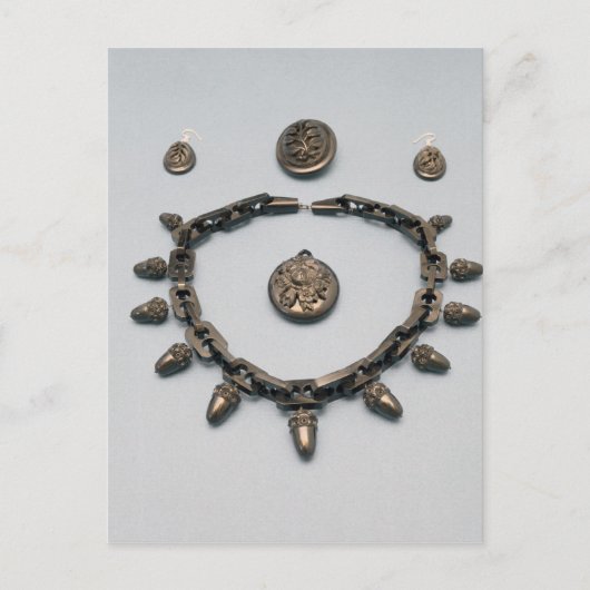 Carte Postale Collier, boucles d'oreilles, broche et pendentif, (Devant)