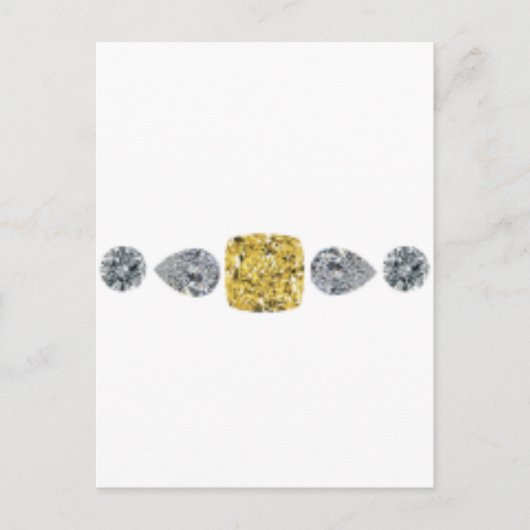 Carte Postale Collier de diamant jaune dame (Devant)