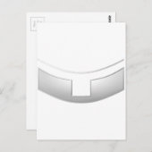 Carte Postale Collier de prêtre ou de ministre en argent 3D (Devant / Derrière)