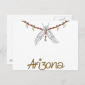 Carte Postale Collier en plume (Devant / Derrière)