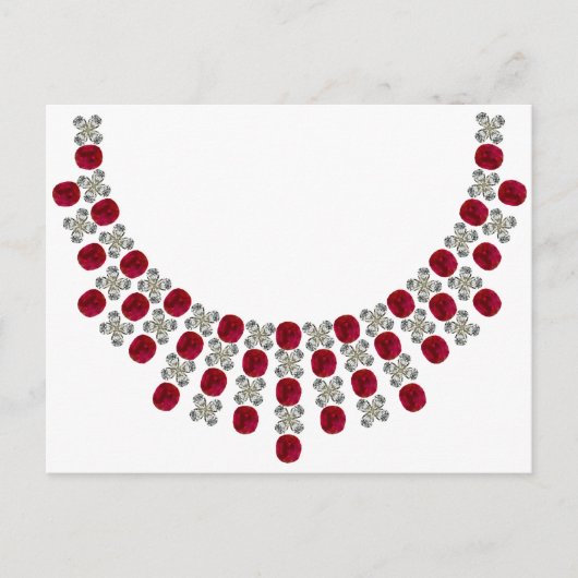 Carte Postale Collier Ruby Hugs and Kisses (Devant)