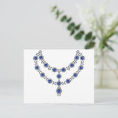 Carte Postale Collier Sapphire à deux brins (Debout devant)