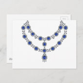 Carte Postale Collier Sapphire à deux brins (Devant / Derrière)