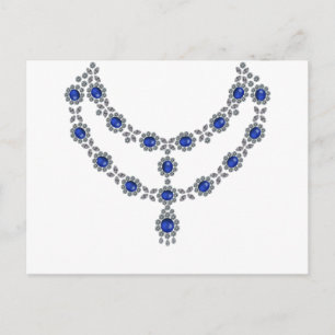 Carte Postale Collier Sapphire à deux brins