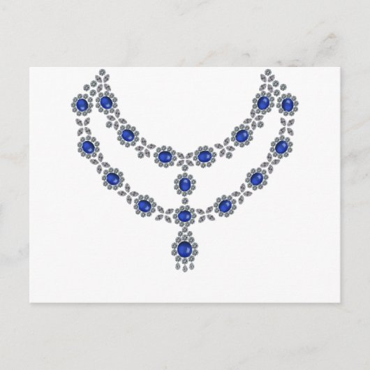 Carte Postale Collier Sapphire à deux brins (Devant)