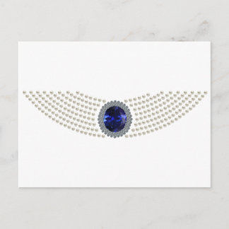 Carte Postale Collier Sapphire Choker de Diana