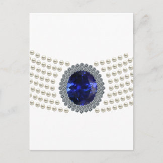 Carte Postale Collier Sapphire Choker de Diana