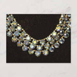 Carte Postale Collier Vintage en pierre bleue