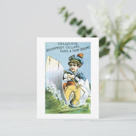 Carte Postale Colliers étanches celluloïdes (Debout devant)