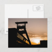 Carte Postale Colliery au coucher du soleil (Devant / Derrière)