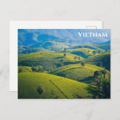 Carte Postale Colline de thé Long Coc au Vietnam - Photo de voya (Devant / Derrière)