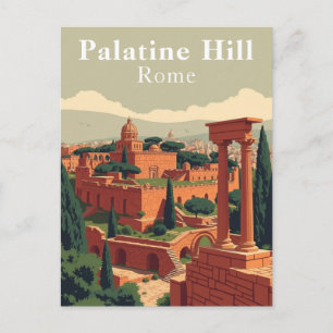 Carte Postale Colline du Palatin, Rome, Italie Art Vintage