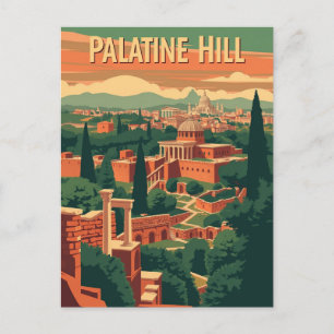 Carte Postale Colline du Palatin, Rome, Italie Ruines Art