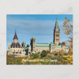 Carte Postale Colline du Parlement à l'automne, Ottawa.