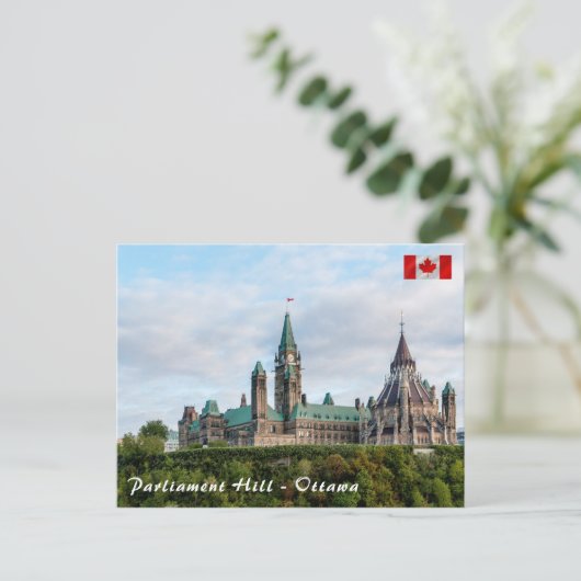 Carte Postale Colline du Parlement à Ottawa - Ontario, Canada (Debout devant)