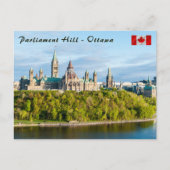 Carte Postale Colline du Parlement à Ottawa - Ontario, Canada (Devant)