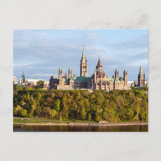 Carte Postale Colline du Parlement à Ottawa - Ontario, Canada (Devant)