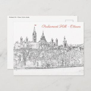 Carte Postale Colline du Parlement à Ottawa - Ontario, Canada