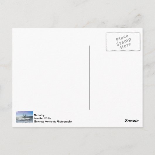 Carte Postale Collines couvertes de neige d'Ozark (Dos)