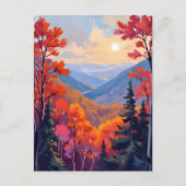 Carte Postale Collines d'automne | Feuillage de feuilles d'autom (Devant)