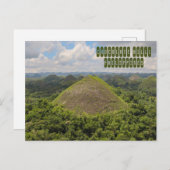 Carte Postale Collines de chocolat à Bohol (Devant / Derrière)