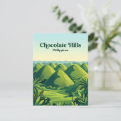 Carte Postale Collines de chocolat Philippines (Debout devant)