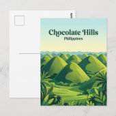 Carte Postale Collines de chocolat Philippines (Devant / Derrière)