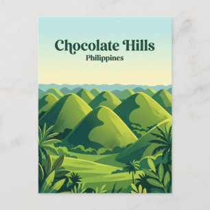 Carte Postale Collines de chocolat Philippines