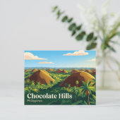 Carte Postale Collines de chocolat Philippines (Debout devant)