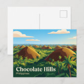 Carte Postale Collines de chocolat Philippines (Devant / Derrière)
