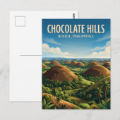 Carte Postale Collines de chocolat Philippines (Devant / Derrière)