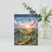 Carte Postale Collines de chocolat Philippines (Debout devant)