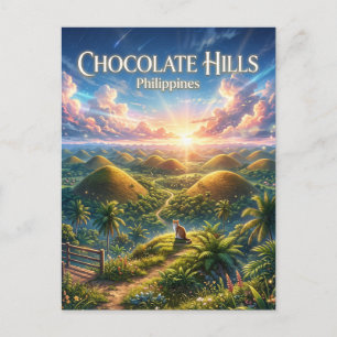 Carte Postale Collines de chocolat Philippines