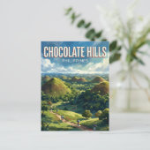 Carte Postale Collines de Chocolate Philippines (Debout devant)