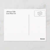 Carte Postale Collines de l'Alabama - pin solitaire, la (Dos)