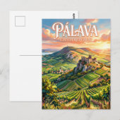 Carte Postale Collines de Pálava République tchèque (Devant / Derrière)