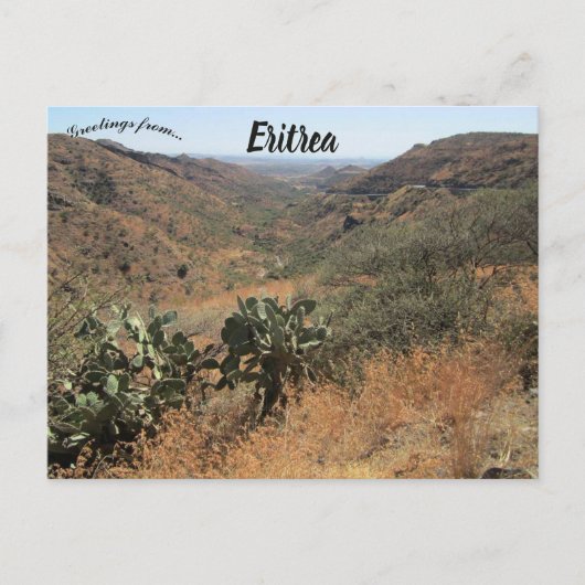 Carte Postale Collines d'Erythrée (Devant)