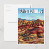 Carte Postale Collines Peintes (Devant / Derrière)