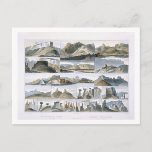 Carte Postale Collines remarquables sur le Haut Missouri, planch (Devant)