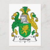 Carte Postale Collings Family Crest (Devant)