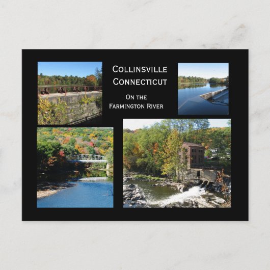 Carte Postale Collinsville sur la rivière Farmington (Devant)