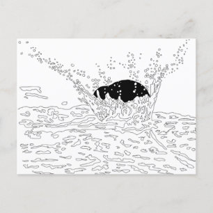 Carte Postale Collision, Illustration d'éclaboussure